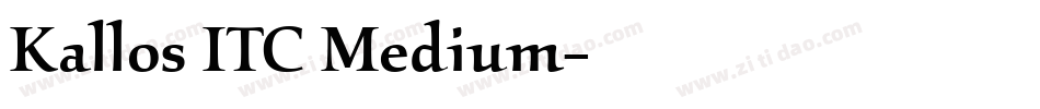 Kallos ITC Medium字体转换